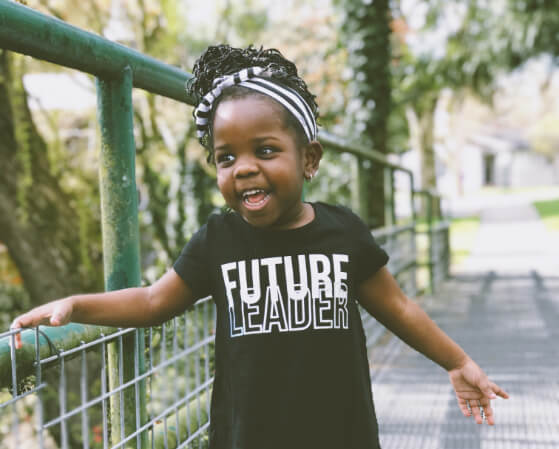 Girl with future leader shirt - DeBary, FL pediatric dentist